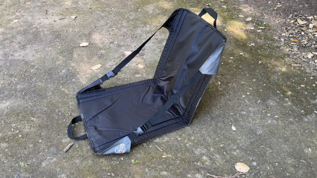 crazy-creek-folding-camp-chair The Crazy Creek Folding Camp Chair sitting on the trail during a backpacking trip.